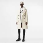 Burberry Burberry Technical Wool Fleece Double-breasted Coat, Size: 04, White