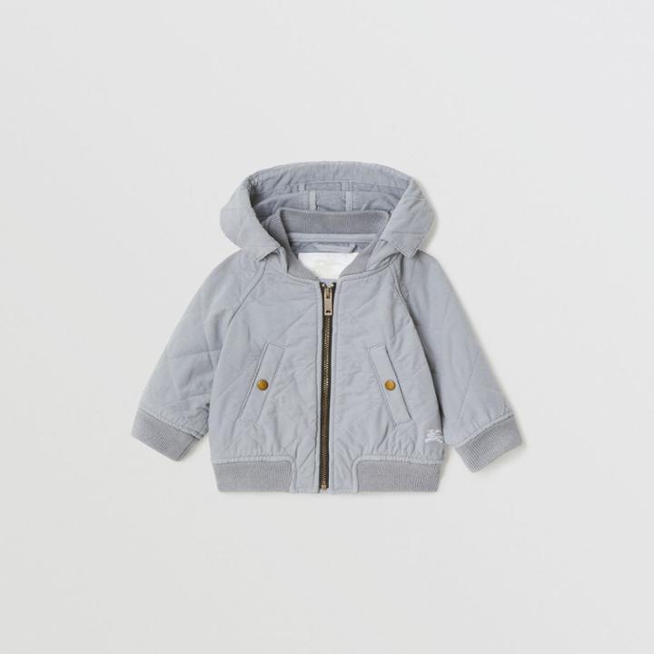 Burberry Burberry Childrens Diamond Quilted Cotton Hooded Jacket, Size: 12m, Blue