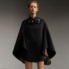 Burberry Burberry Double-faced Military Wool Cape, Size: 00, Black