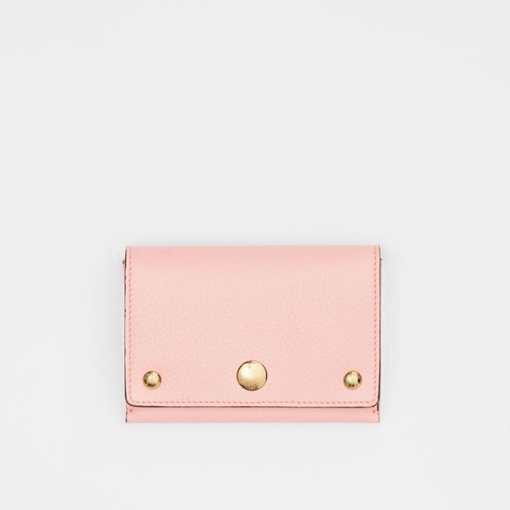 Burberry Burberry Triple Stud Leather Folding Wallet, Pink