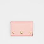 Burberry Burberry Triple Stud Leather Folding Wallet, Pink