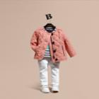 Burberry Burberry Collarless Diamond Quilted Jacket, Size: 3y, Orange
