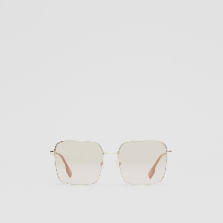 Burberry Burberry Oversized Square Frame Sunglasses, Pink