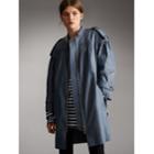 Burberry Burberry Lightweight Ruched Coat, Size: 00, Blue