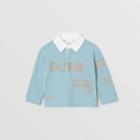 Burberry Burberry Childrens Long-sleeve Horseferry Print Cotton Polo Shirt, Size: 12m
