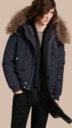Burberry Two-in-one Jacket With Raccoon-trimmed Hood