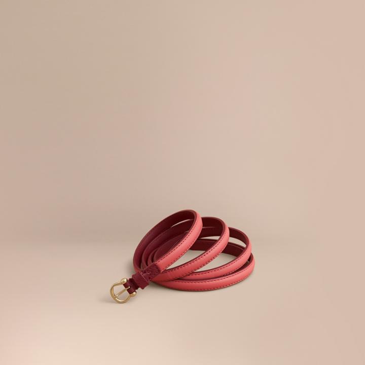 Burberry Burberry Two-tone Trench Leather Belt, Size: 85, Pink