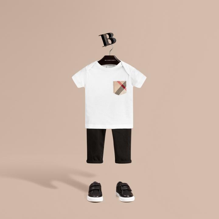 Burberry Burberry Check Pocket T-shirt, Size: 12m, White