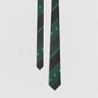 Burberry Burberry Classic Cut Monogram Motif Striped Silk Jacquard Tie, Green