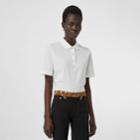 Burberry Burberry Monogram Motif Cotton Piqu Polo Shirt, Size: Xxs, White