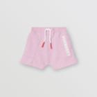 Burberry Burberry Childrens Logo Detail Cotton Drawcord Shorts, Size: 12m, Pink