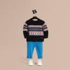 Burberry Burberry Skinny Fit Check Detail Jeans, Size: 2y, Blue