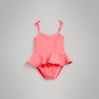 Burberry Burberry Ruffle Detail One-piece Swimsuit, Size: 12m, Red