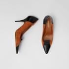 Burberry Burberry Brogue Detail Two-tone Suede And Leather Pumps, Size: 35, Brown