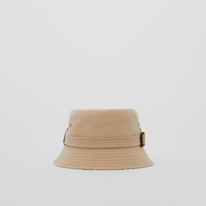 Burberry Burberry Cotton Gabardine Belted Bucket Hat