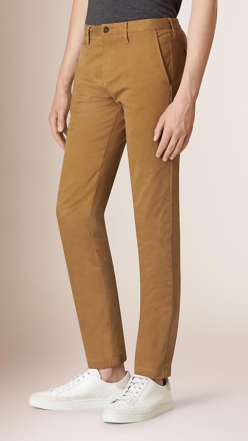 Burberry Brit Slim Fit Lightweight Stretch-cotton Chinos