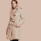 Burberry Burberry Shearling Trench Coat, Size: 02, Pink