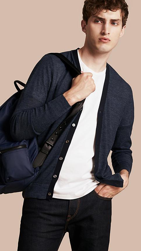 Burberry Lightweight Mouline-knit Silk Cotton Cardigan