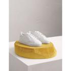 Burberry Burberry Check Detail Leather Trainers, Size: 9.5, White