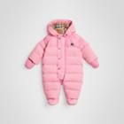Burberry Burberry Childrens Down-filled Puffer Suit, Size: 3m, Pink