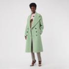 Burberry Burberry Double-faced Wool Alpaca Blend Oversized Coat, Size: 04, Green