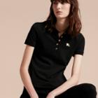 Burberry Burberry Stretch Cotton Piqu Polo Shirt, Size: Xs, Black