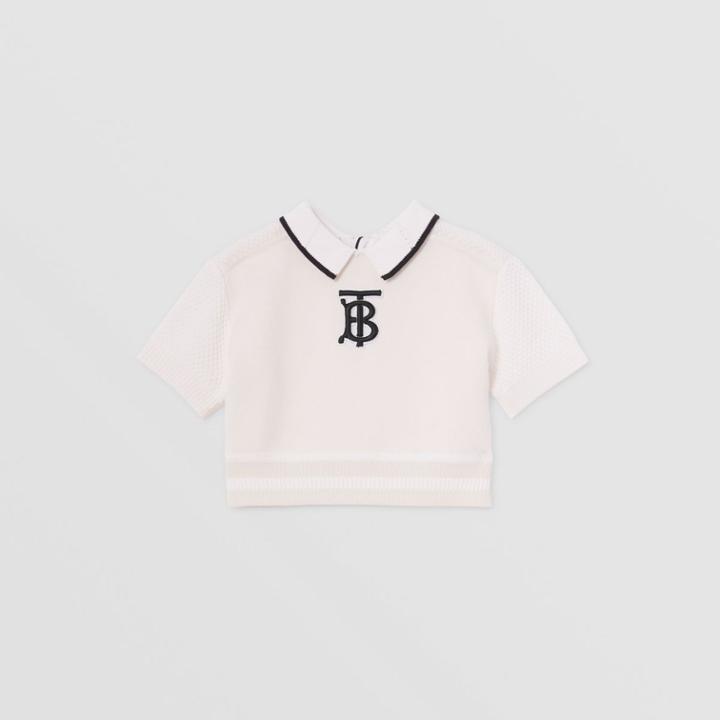 Burberry Burberry Childrens Monogram Motif Technical Knitted Polo Shirt, Size: 18m