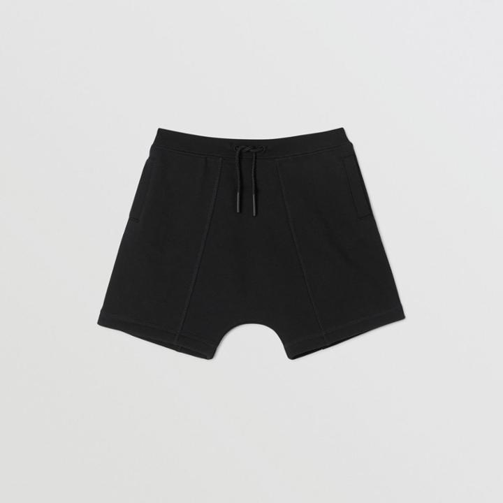 Burberry Burberry Childrens Logo Tape Cotton Drawcord Shorts, Size: 10y, Black