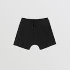 Burberry Burberry Childrens Logo Tape Cotton Drawcord Shorts, Size: 10y, Black