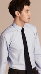Burberry Modern Fit Button-down Collar Striped Cotton Poplin Shirt