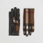 Burberry Burberry Check Wool And Lambskin Gloves, Size: 6