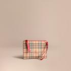 Burberry Burberry Haymarket Check And Leather Pouch, Red