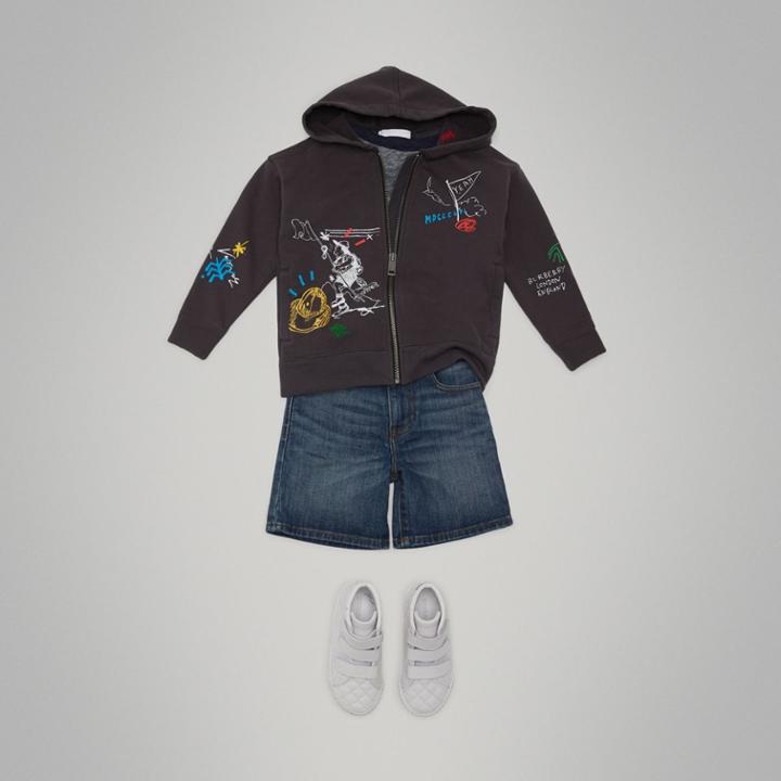Burberry Burberry Adventure Print Zip-up Hoodie, Size: 14y