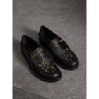 Burberry Burberry Eyelet Detail Leather Penny Loafers, Size: 41
