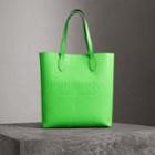 Burberry Burberry Medium Embossed Leather Tote, Green