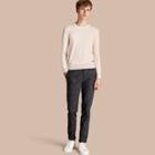 Burberry Slim Fit Cotton Silk Donegal Tweed Chinos