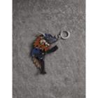 Burberry Burberry Beasts Leather Key Ring, Blue