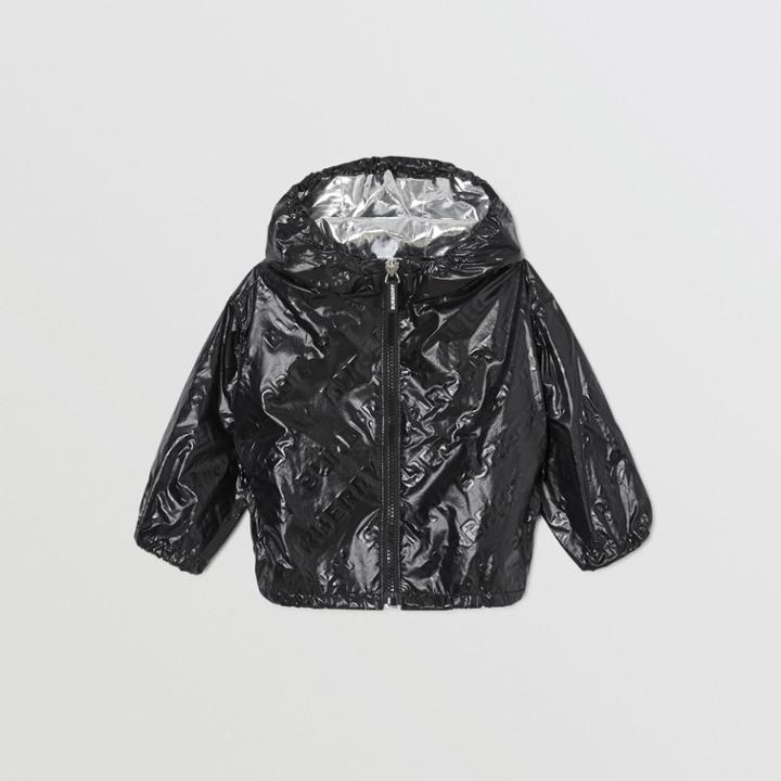 Burberry Burberry Childrens Logo Print Lightweight Hooded Jacket, Size: 2y, Black