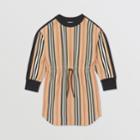 Burberry Burberry Childrens Icon Stripe Cotton Sweater Dress, Size: 14y, Beige