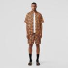 Burberry Burberry Short-sleeve Monogram Print Cotton Poplin Shirt