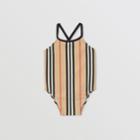 Burberry Burberry Childrens Icon Stripe Swimsuit, Size: 2y, Beige