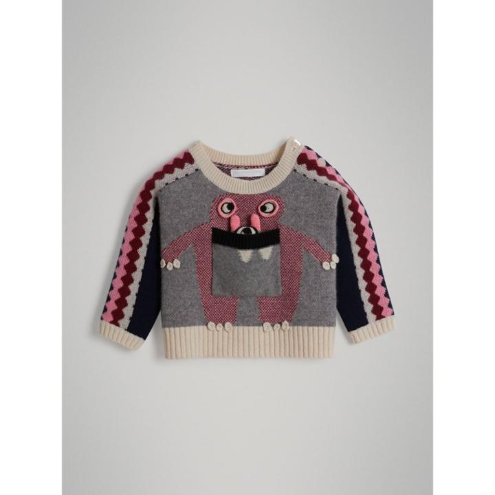 Burberry Burberry Monster Cashmere Jacquard Sweater, Size: 18m