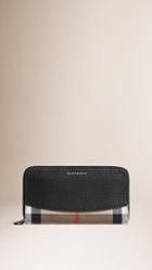 Burberry House Check And Sartorial Leather Wallet