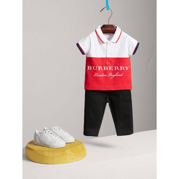 Burberry Burberry Tipped Cotton Piqu Polo Shirt, Size: 9m