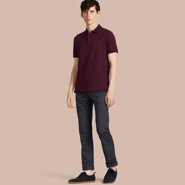 Burberry Burberry Straight Fit Cotton Chinos, Size: 32r, Blue