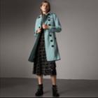 Burberry Burberry Sandringham Fit Cashmere Trench Coat, Size: 02, Blue