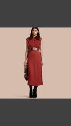 Burberry Pintuck And Ruffle Shirt Dress