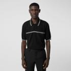 Burberry Burberry Logo Embroidered Wool Polo Shirt, Black