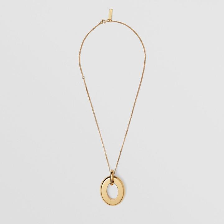 Burberry Burberry Gold-plated Cut-out Detail Necklace