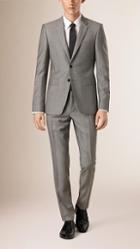 Burberry Slim Fit Subtle Check Wool Half-canvas Suit